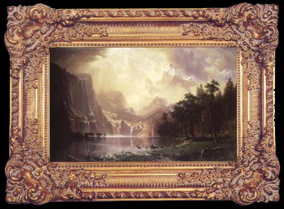 framed  Albert Bierstadt During the mountain, Ta024
